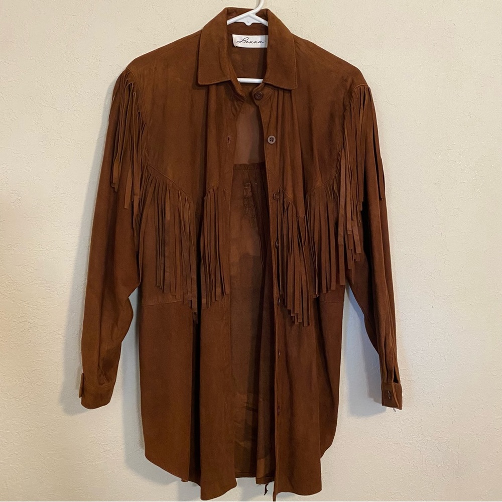 Fringe Leather Shacket